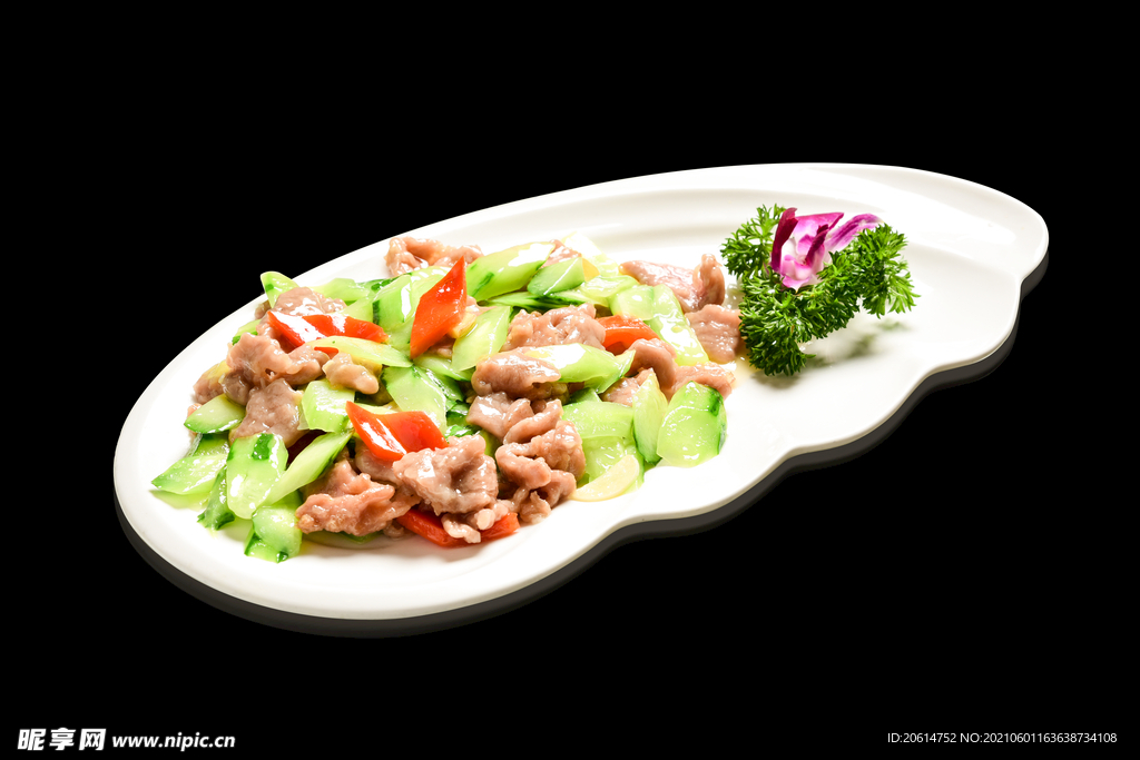 诱人的美食芹菜炒肉