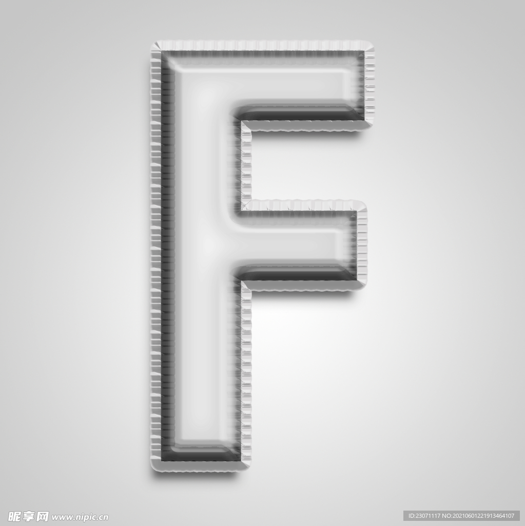 金属字母F