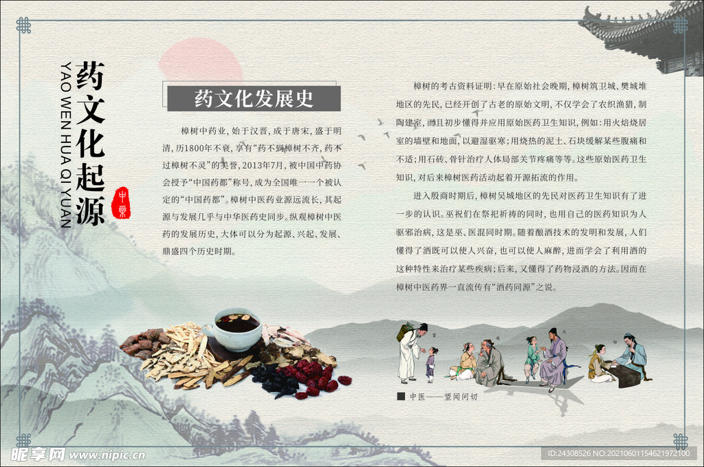 药文化起源海报