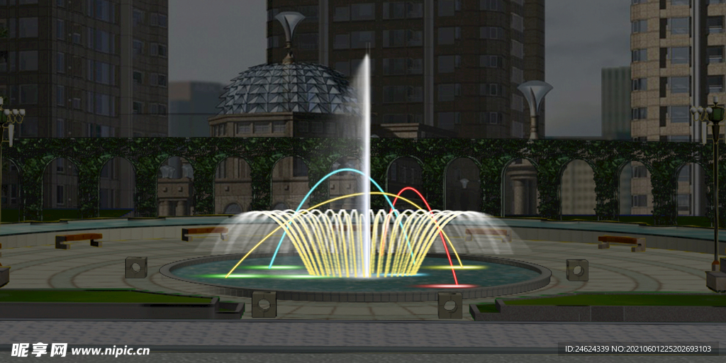 喷泉 跳泉直流大花篮