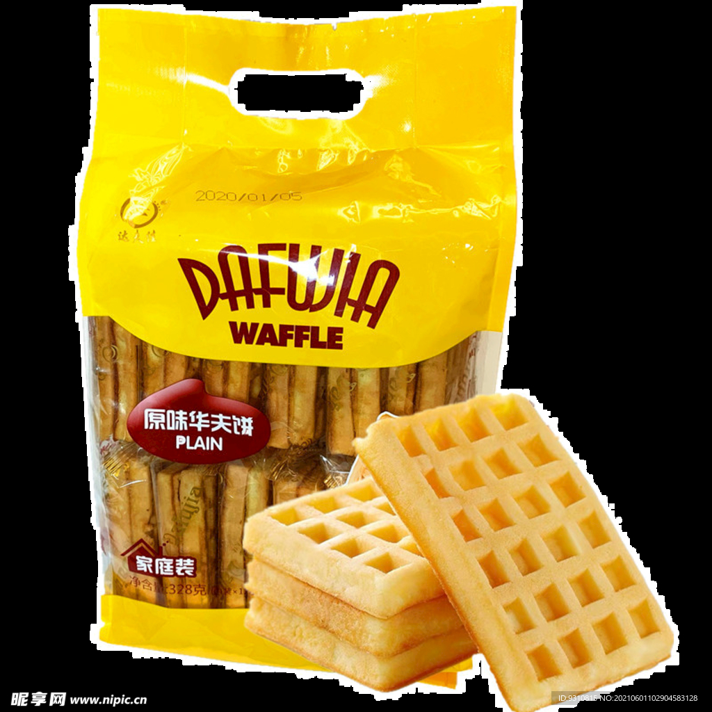 达夫佳网格华夫饼鸡蛋味306g