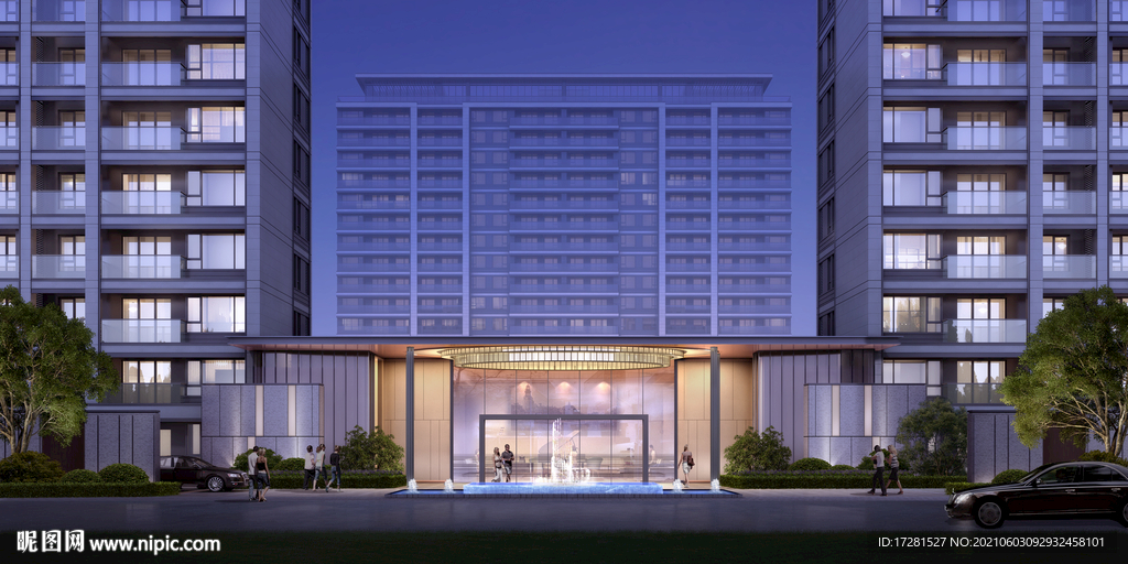 房地产入户大堂设计效果图