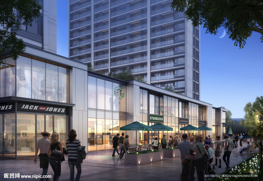 房地产商业街效果图