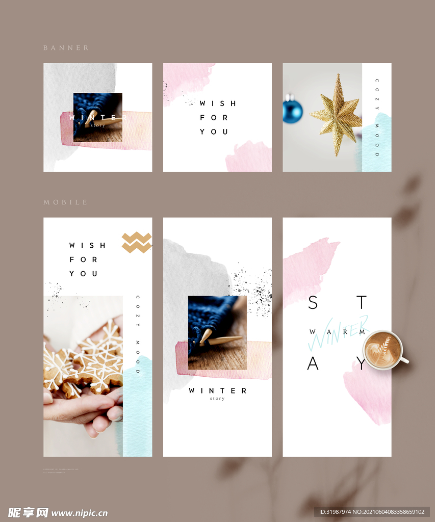 书签卡片版式图片 