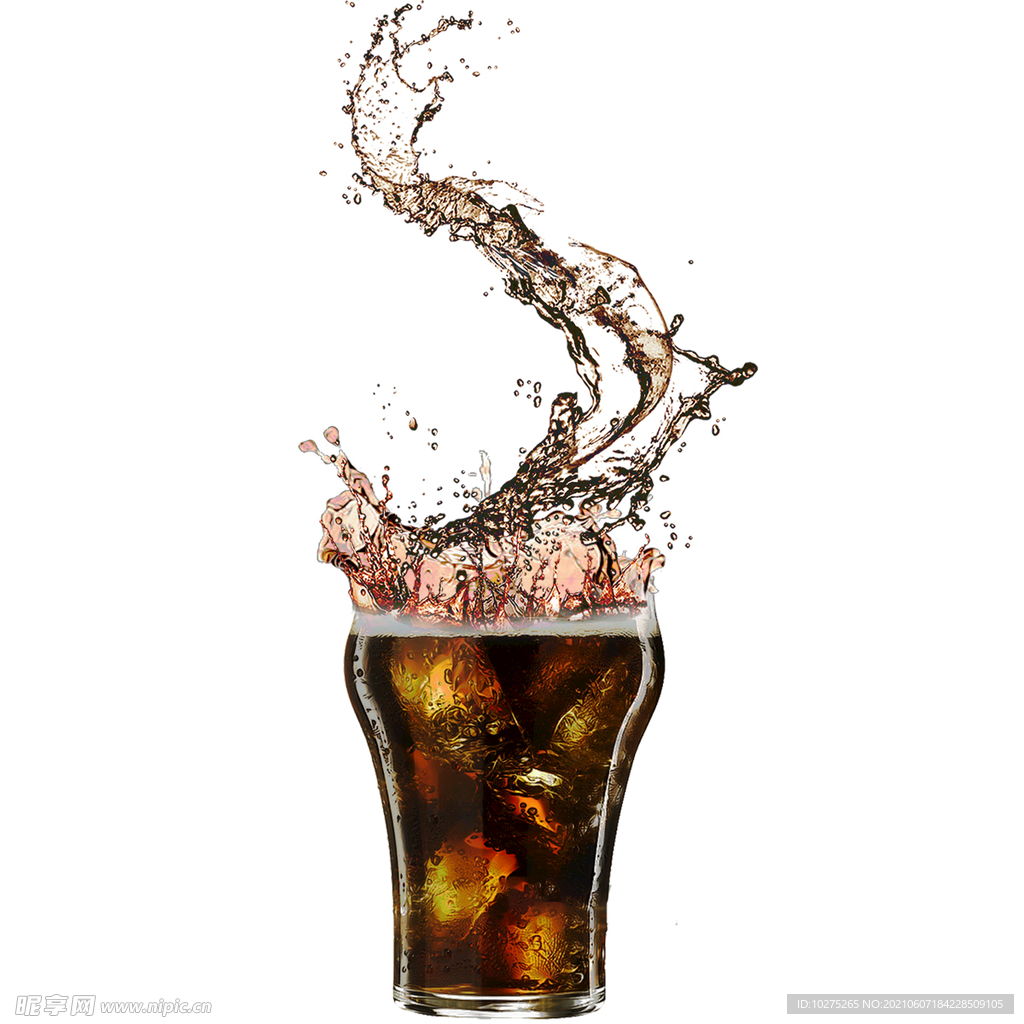 可乐饮料动感透明免抠图