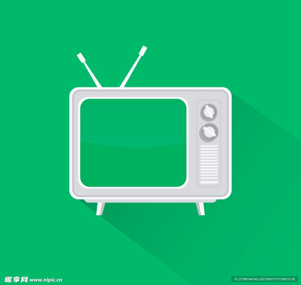 复古电视机矢量