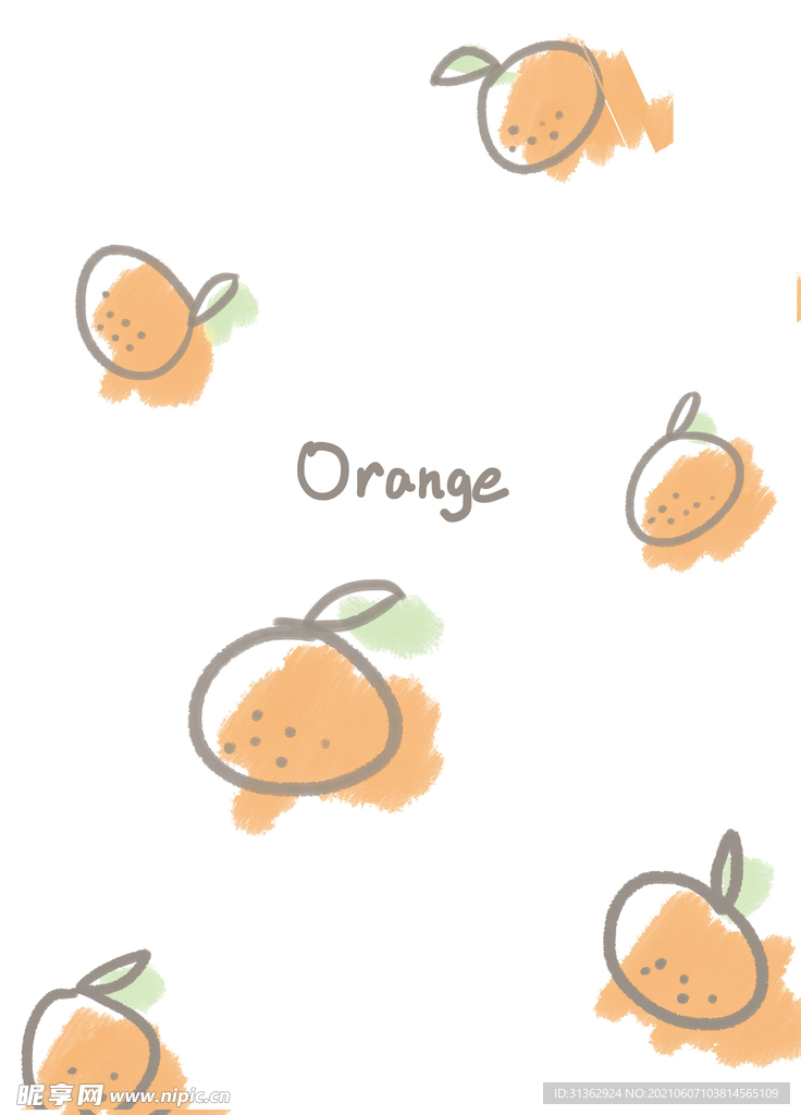 小清新手绘水果涂鸦