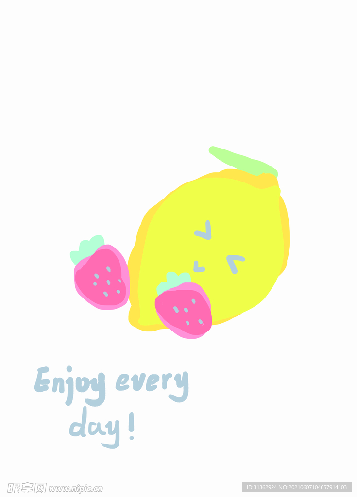 小清新卡通手绘水果涂鸦