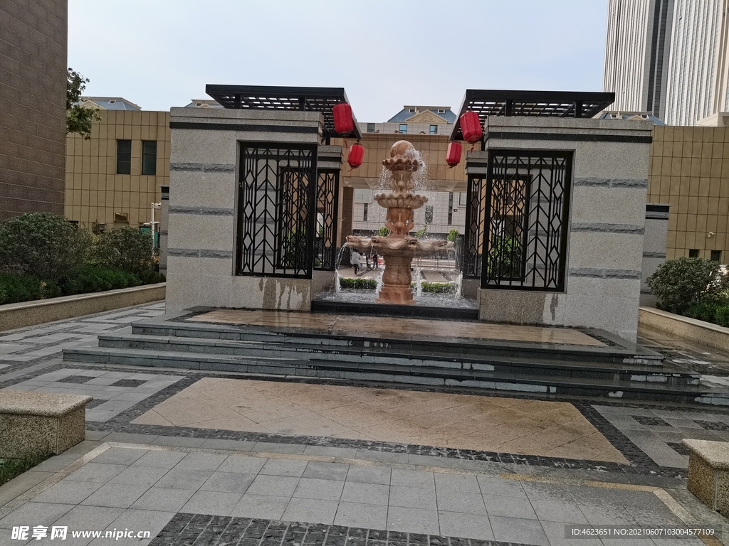 辛集公园首府入口景观水景