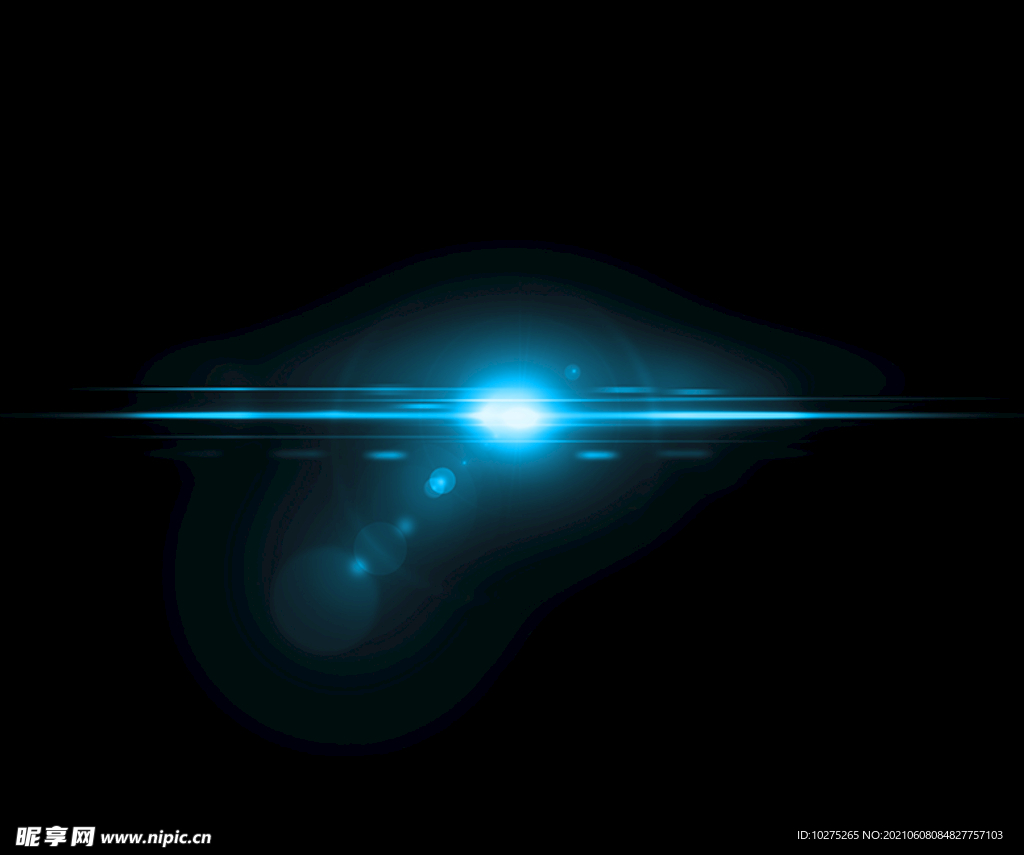 炫光蓝色星光元素素材