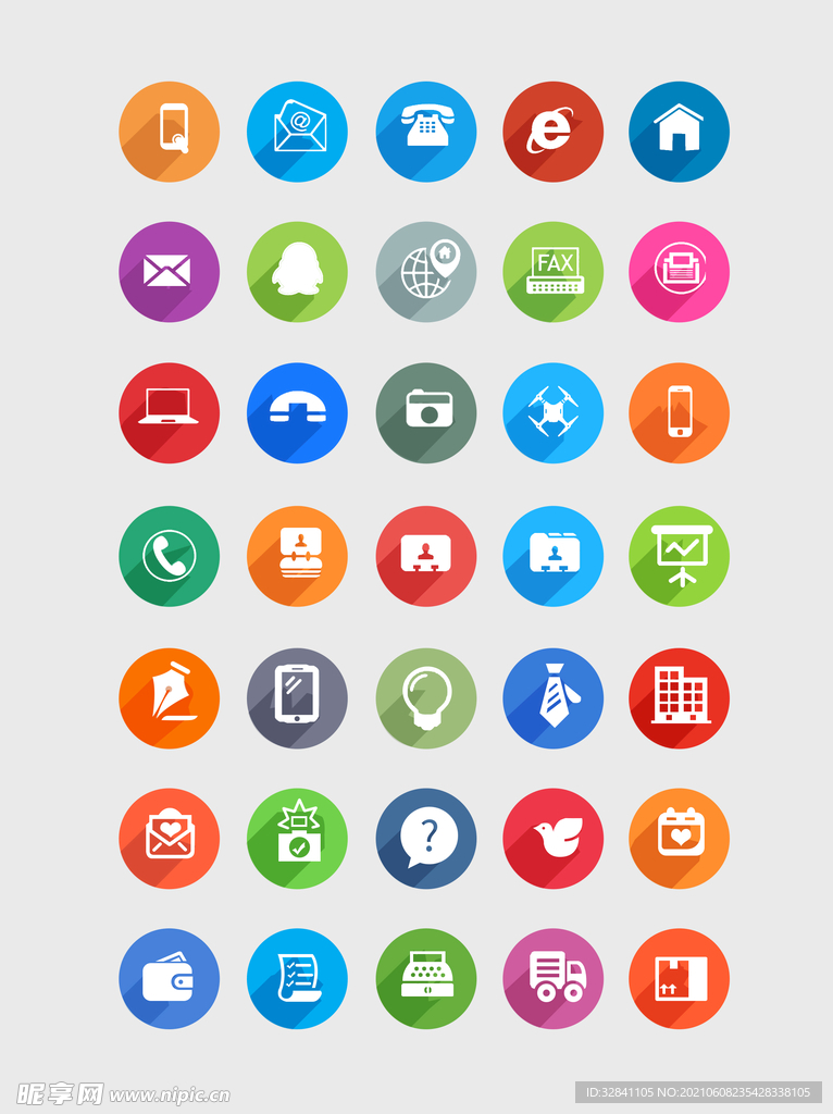 圆形 联系方式 图标矢量素材