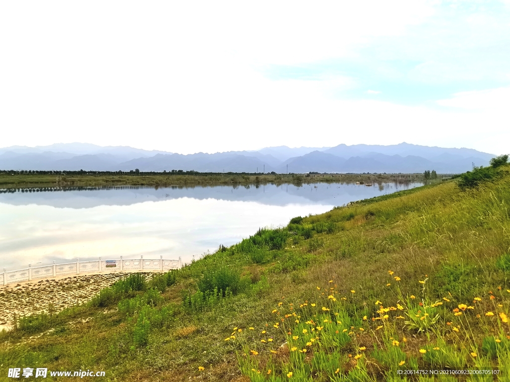 美丽的乡村河道风景