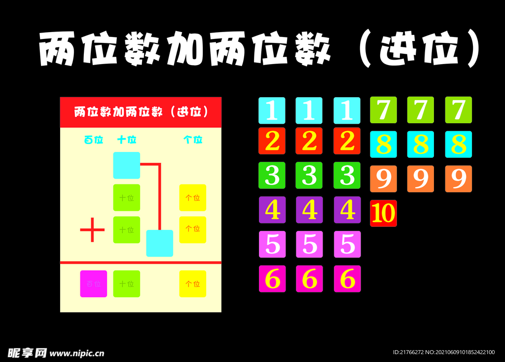 两位数加两位数教具 数学教具