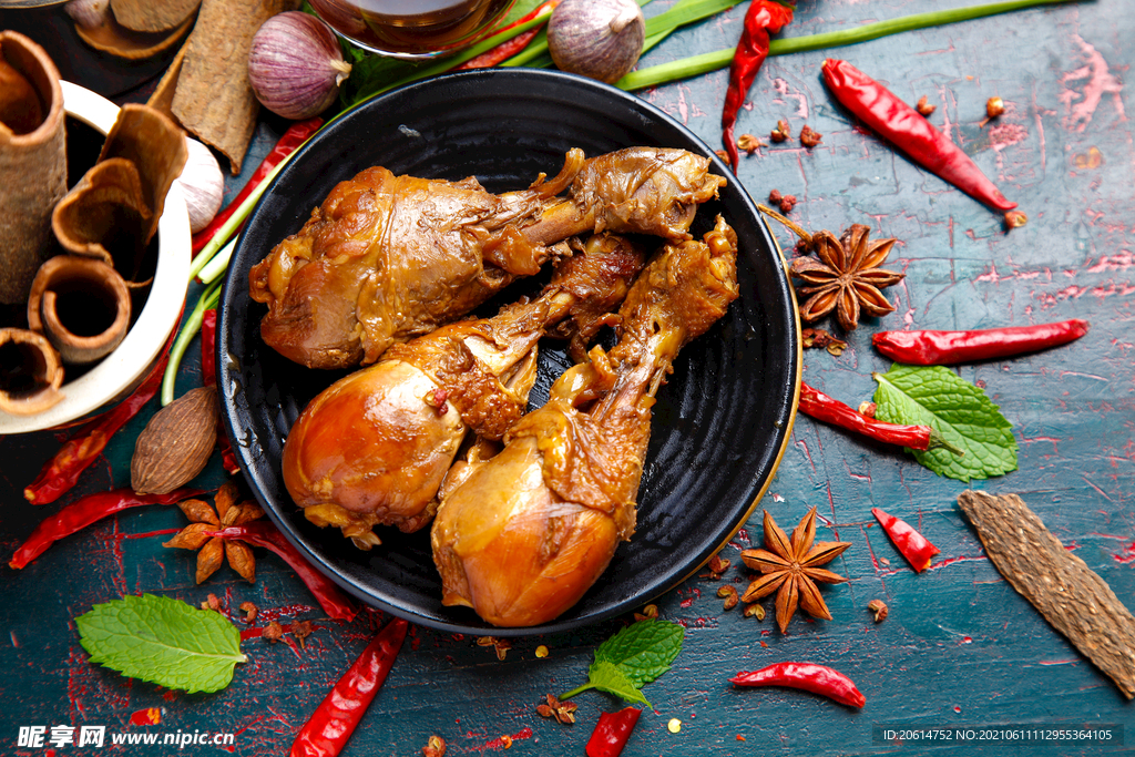 诱人的美食卤鸡腿