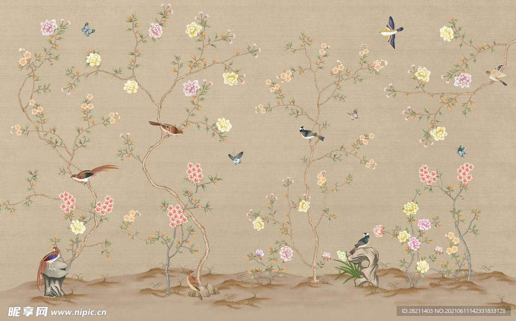 装饰画 花鸟画 新中式 山水 