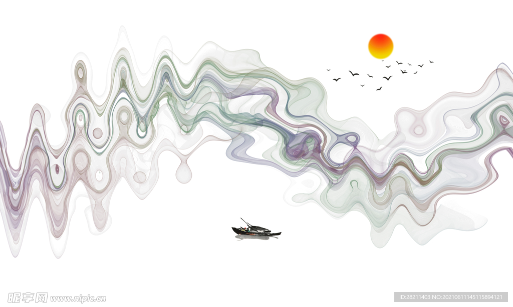 装饰画 花鸟画 新中式 山水 