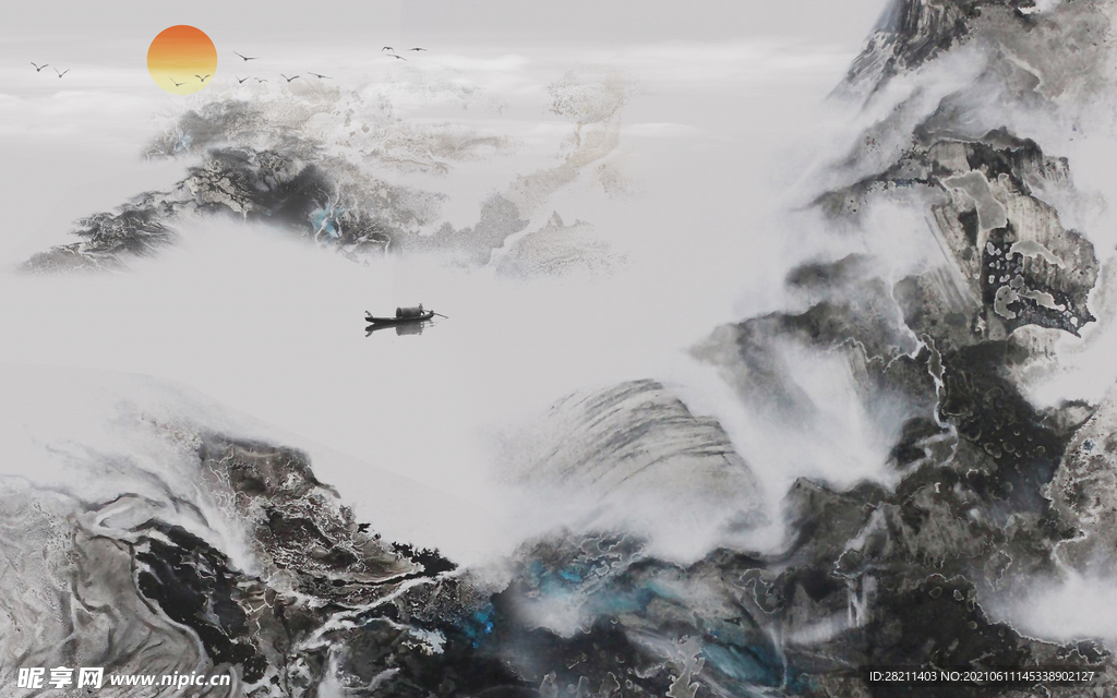 装饰画 花鸟画 新中式 山水 