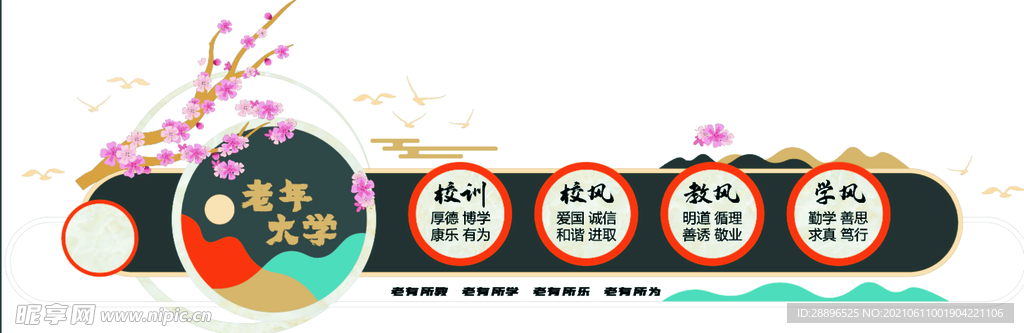 老年大学文化墙