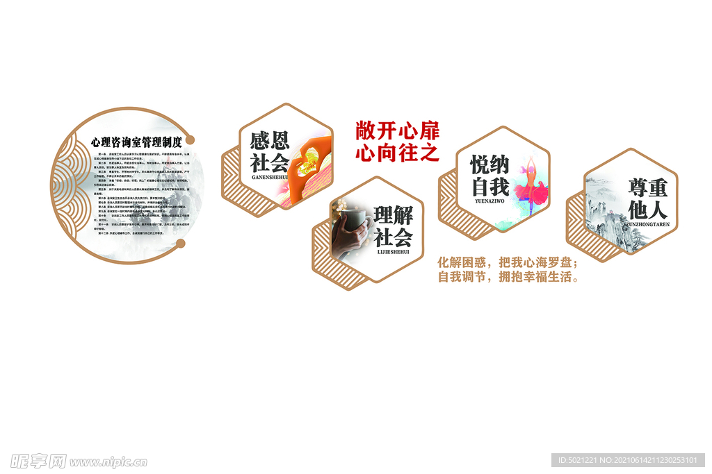 心理咨询室文化墙