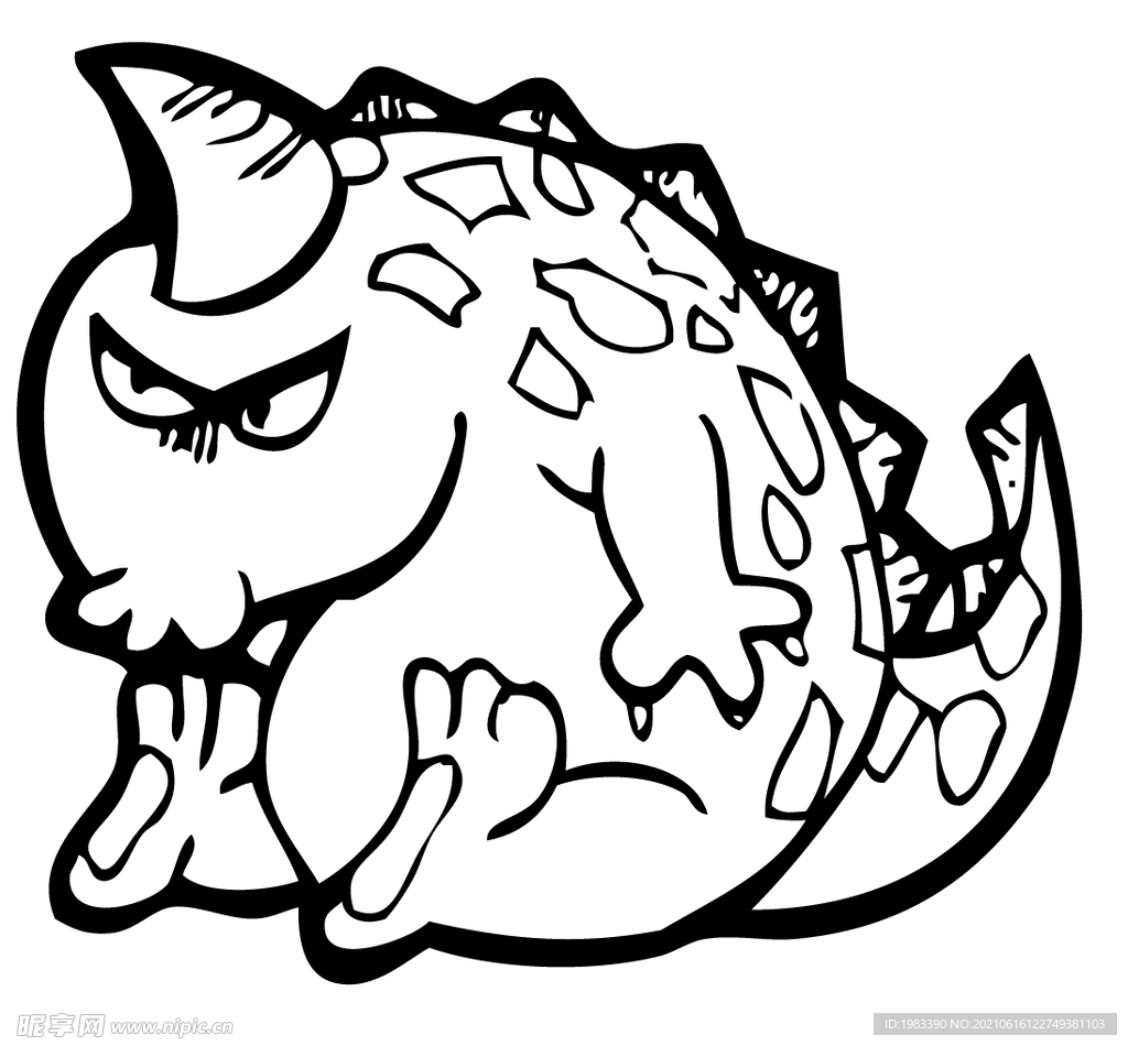 恐龙小卡通形象矢量