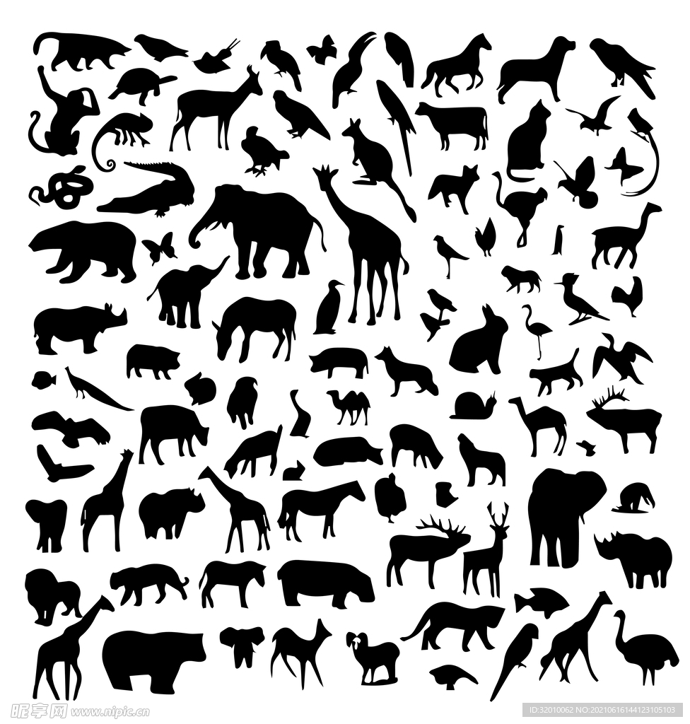 动物剪影合集