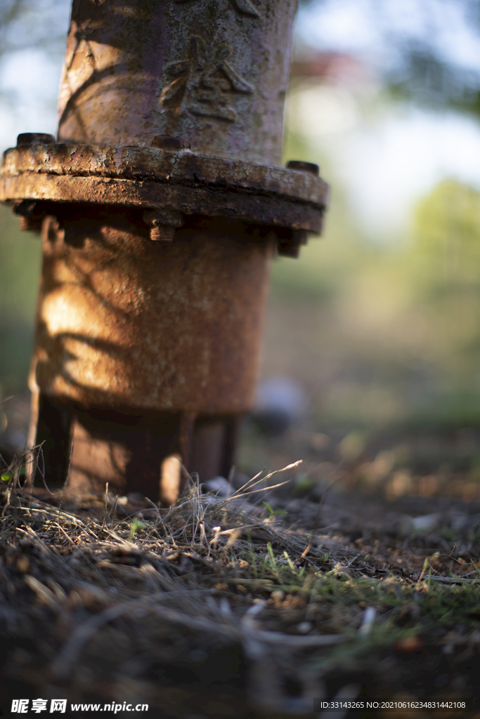 锈迹的消防栓