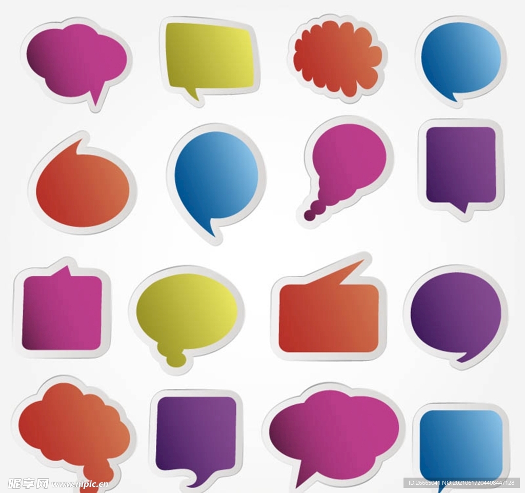 语言气泡贴纸