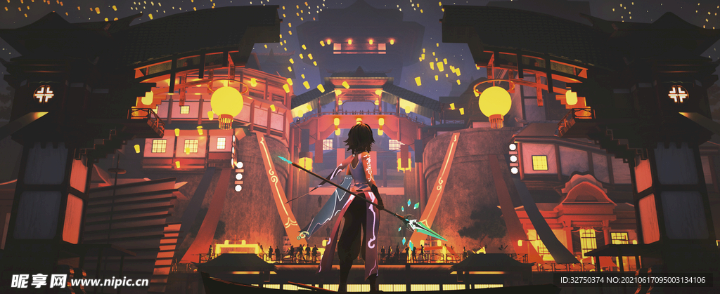 原神美女动漫壁纸CG装饰画素材