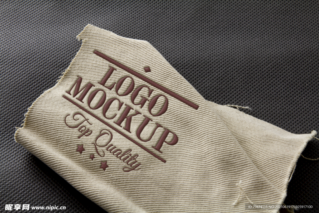 布料材质logo样机