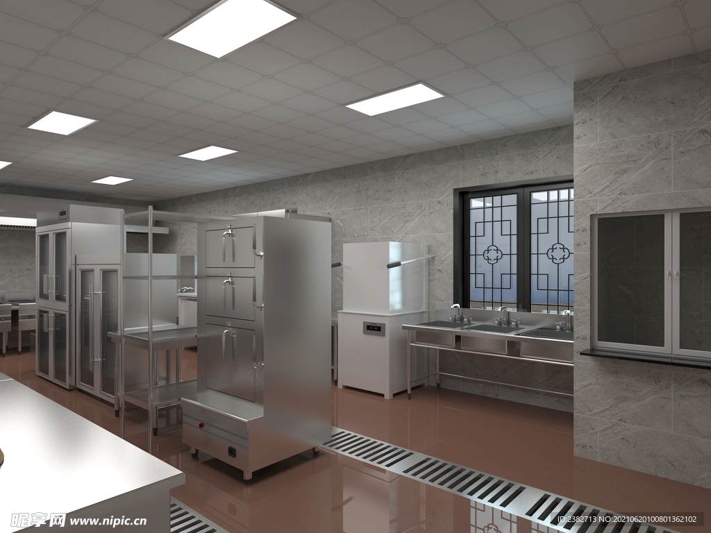 厨房后厨效果图