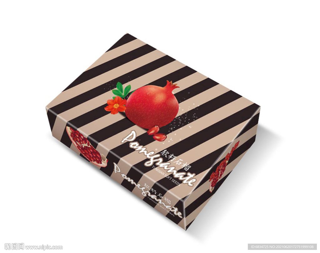 石榴包装 平面展开图