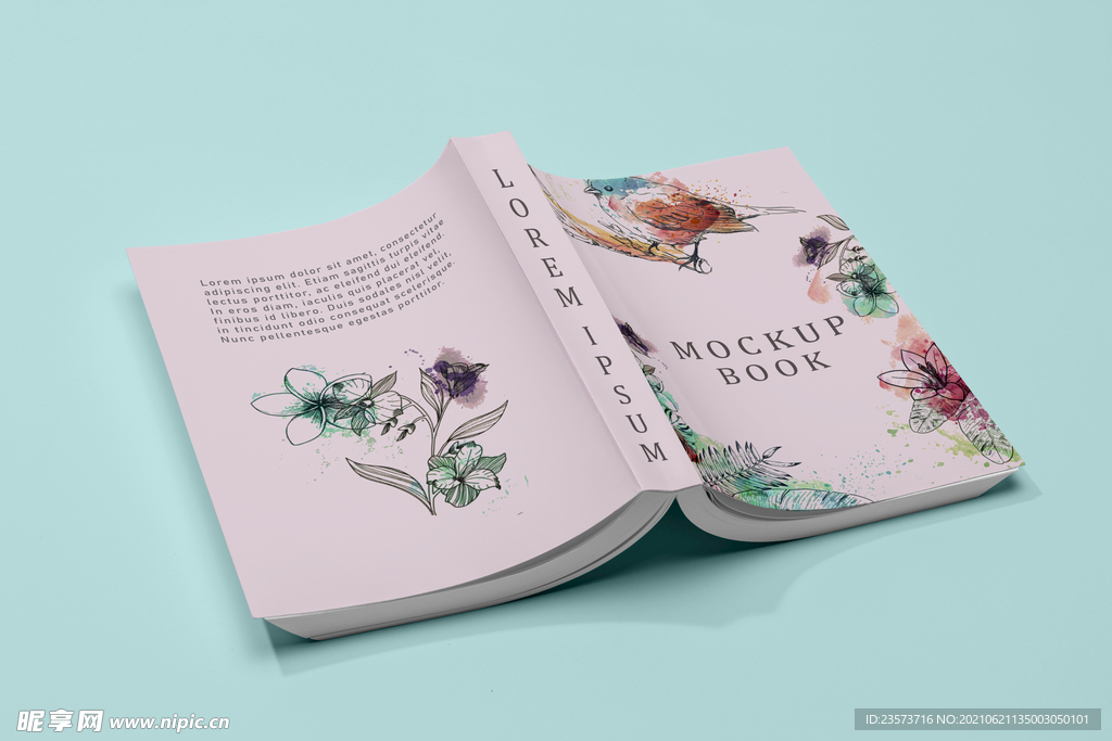 书籍封面封底样机