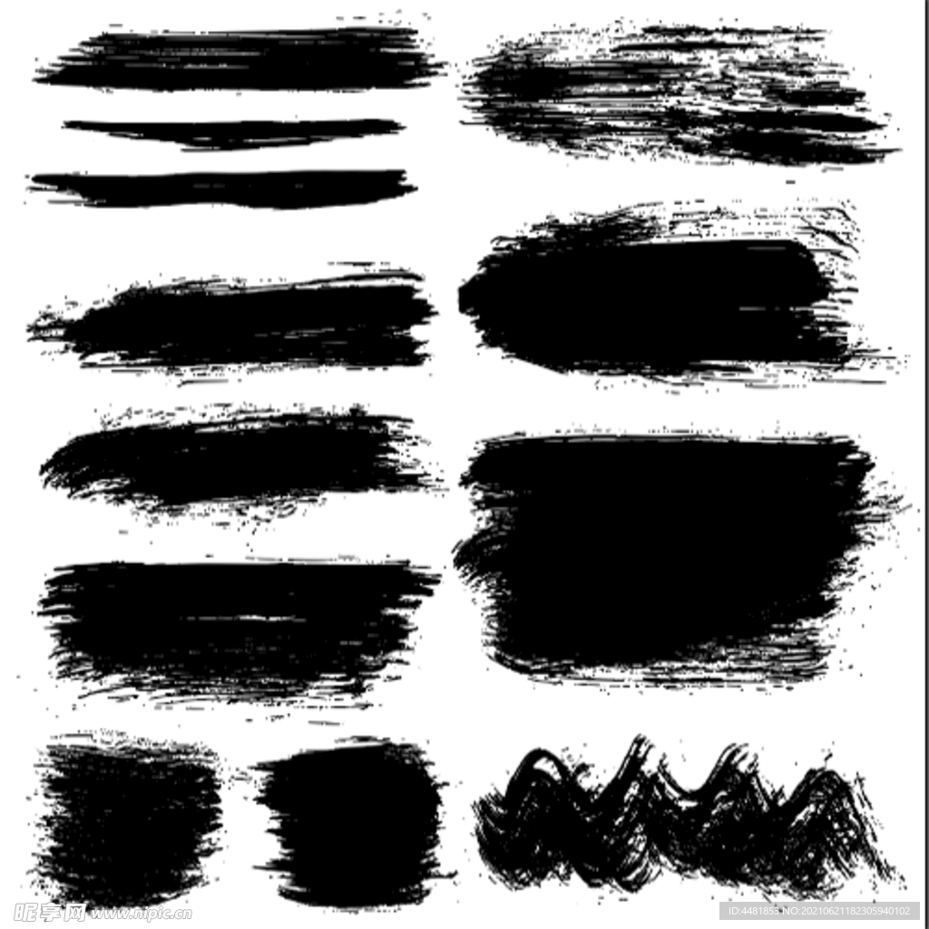 AI  毛笔笔刷样图