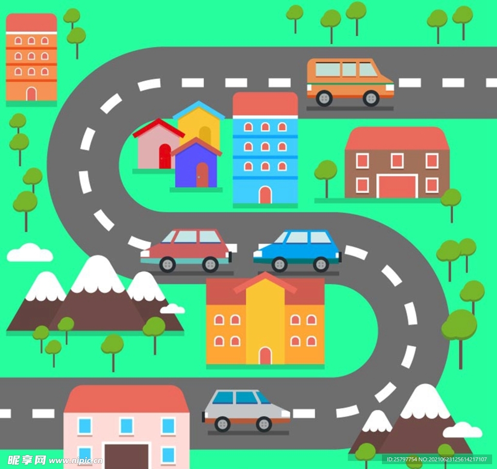 道路和沿路风景