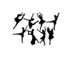 舞蹈人物剪影