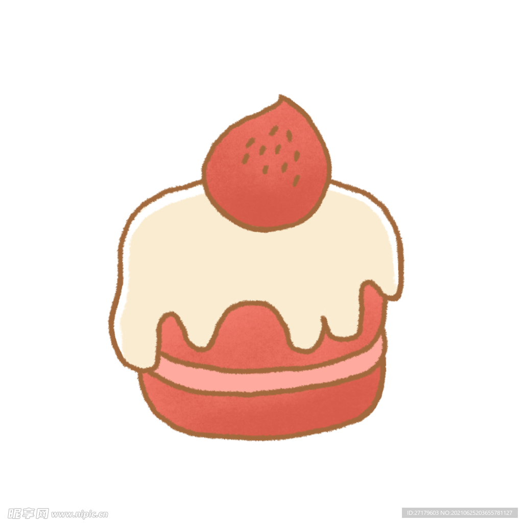 卡通草莓小蛋糕