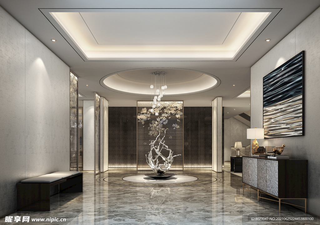 奢华别墅玄关设计