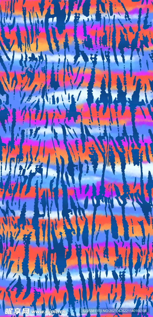 扎染 大牌 数码印花 乱花 