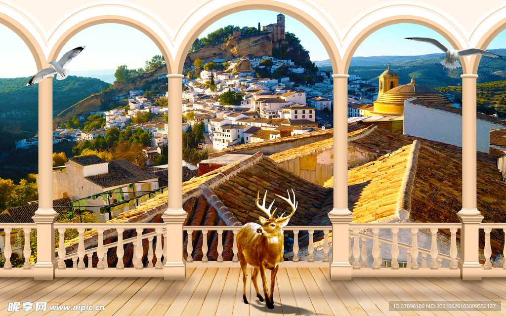 3D立体假窗唯美风景