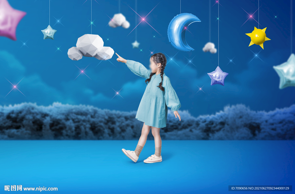 儿童摄影立体背景  