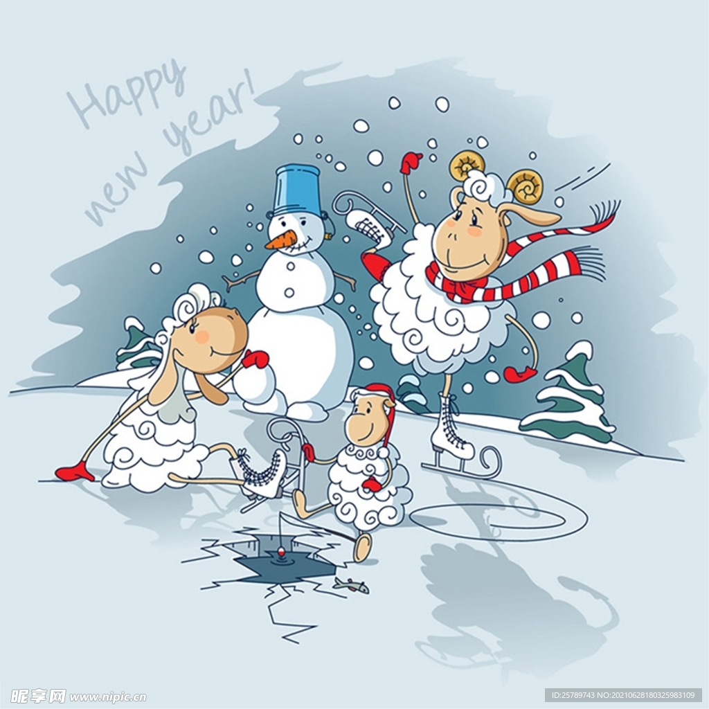 卡通圣诞节元素