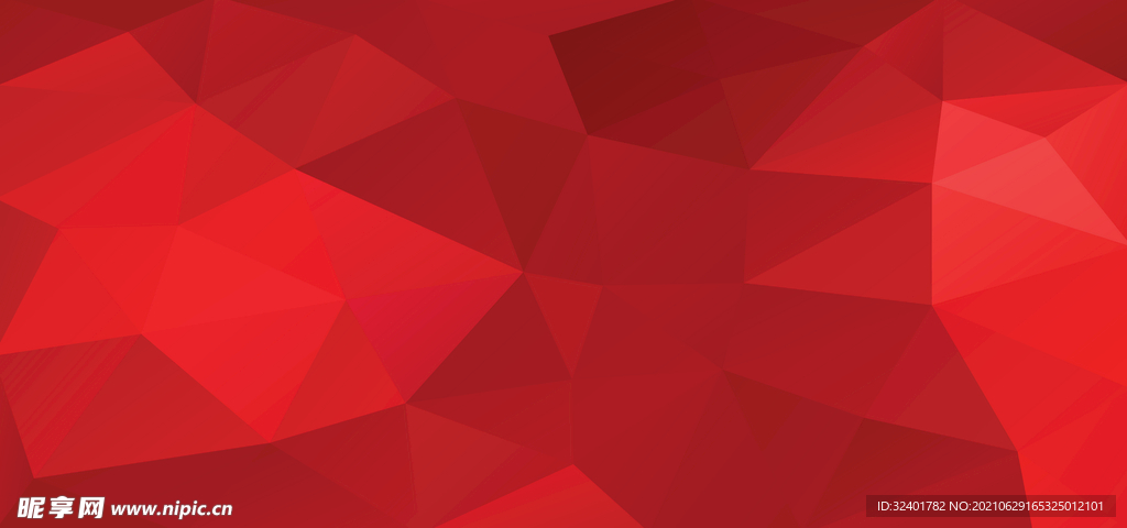 红色背景时尚炫彩多边形
