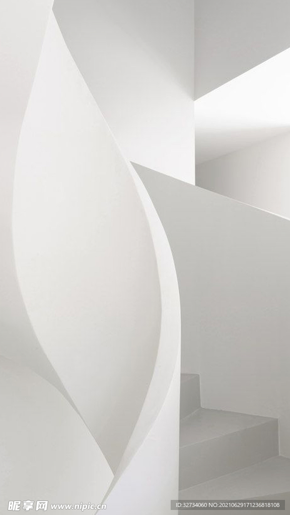 简约几何抽象白色背景图