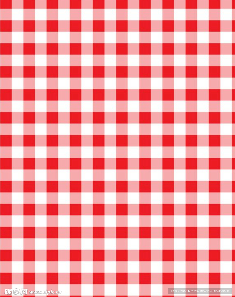 红格子图案