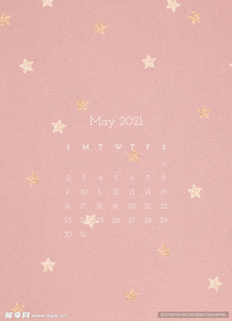 小清新日历五月