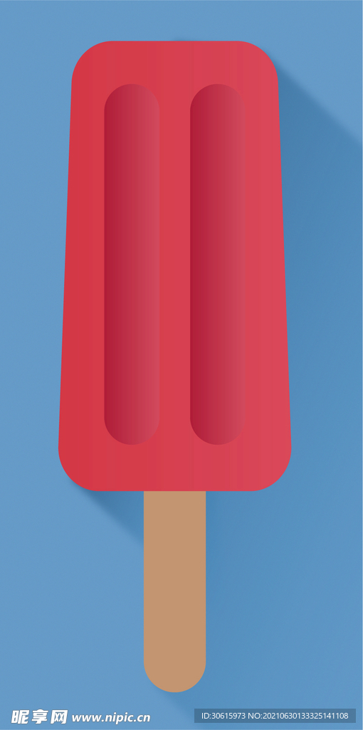 小暑夏日雪糕矢量插画