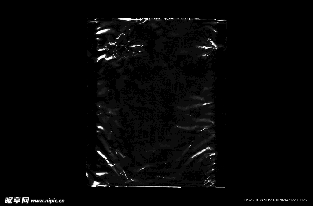 塑料褶皱海报书封包装样机图片