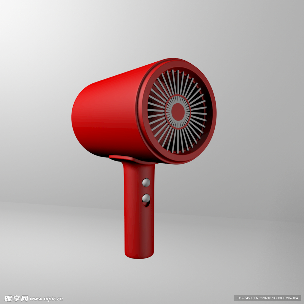 红色吹风机
