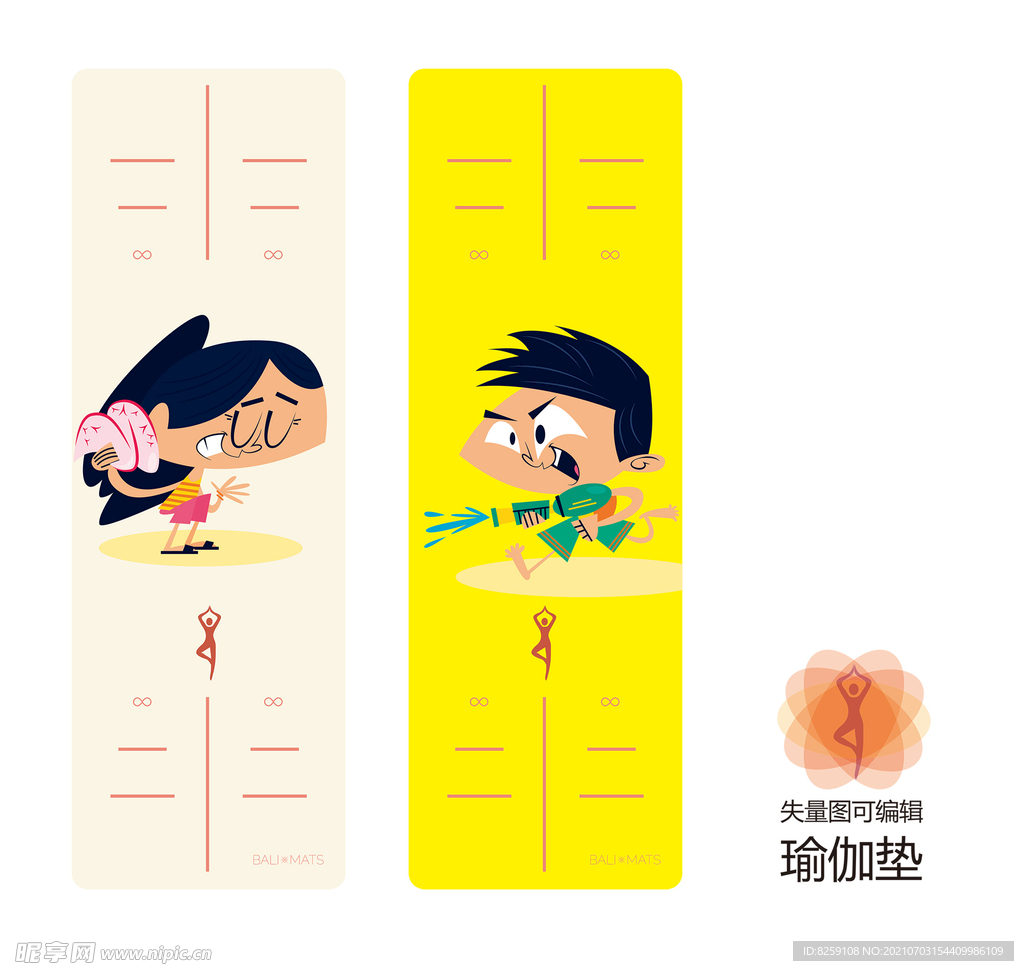瑜伽垫图案