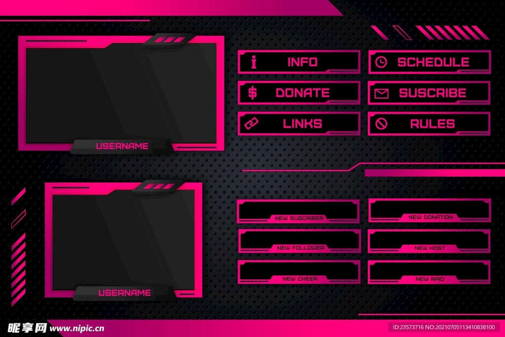 玫红科技文本框